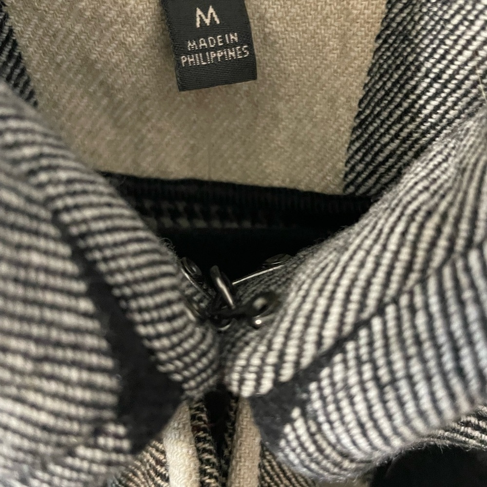 Banana Republic NWT Italian Double-Faced Wool Buffalo Plaid Trench Coat Sz Med P - Picture 6 of 15